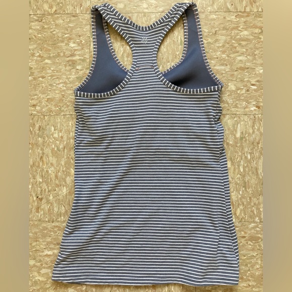 Athleta Blue and white striped racer back tank top XS - Picture 2 of 6